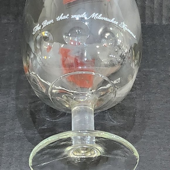 Schlitz 1970 Thumbprint Beer Goblet Schooner 16 Ounce Stemmed Retro Beer - Picture 6 of 10